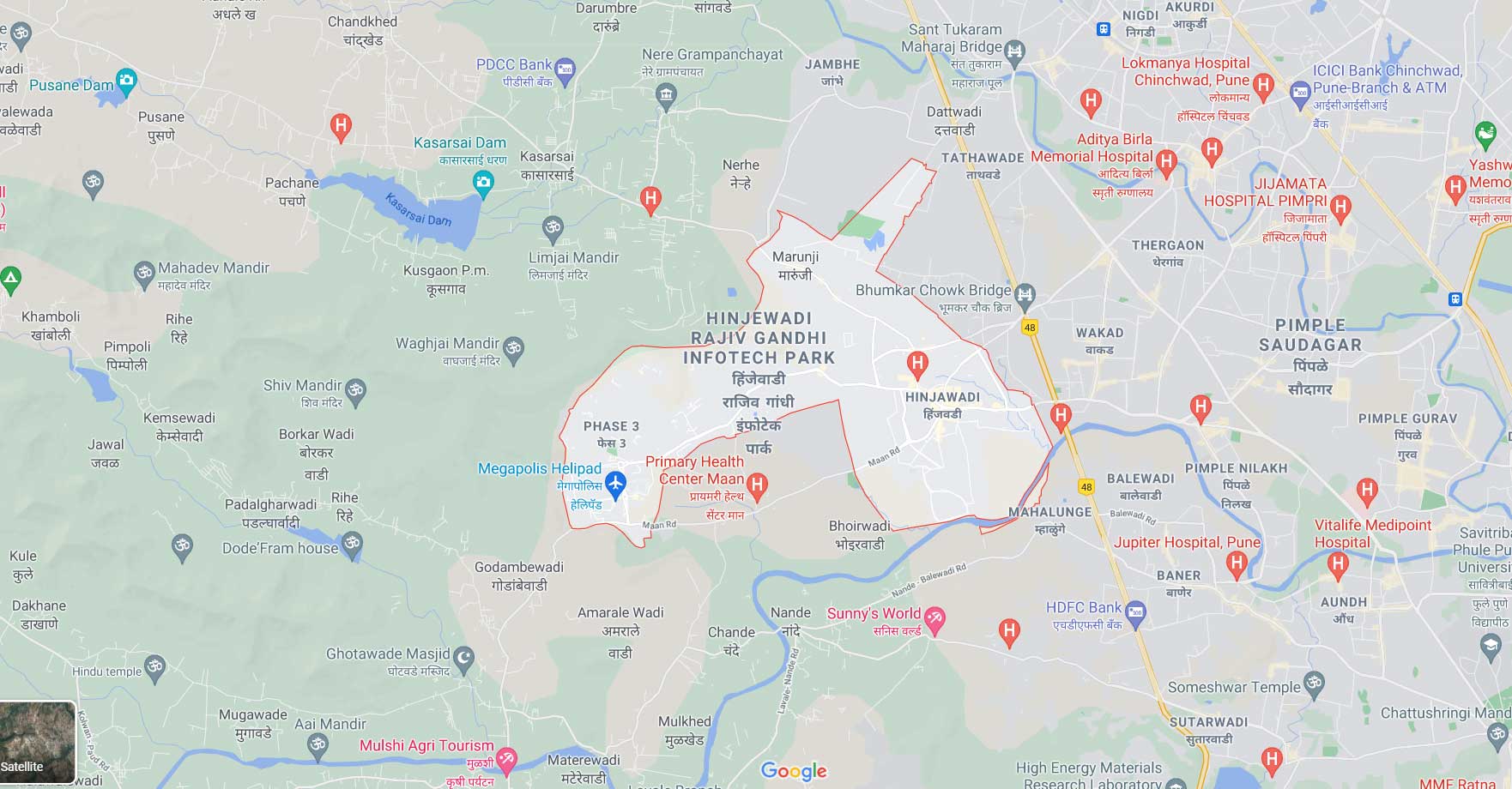 Kolte Patil Hinjewadi Location Map